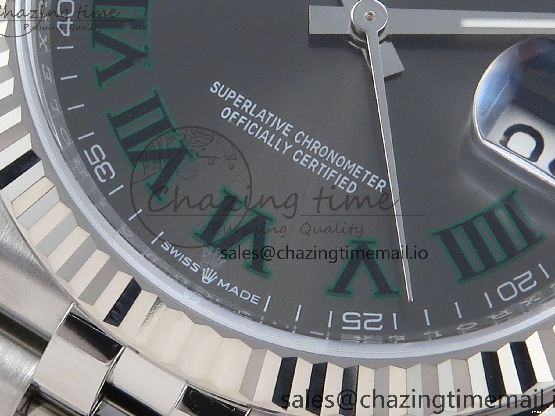 0131 SmoothTexture DateJust 36 126234 EWEF Best Edition Gray Roman Dial on Jubilee Bracelet A 609